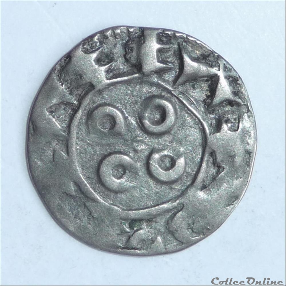 Anonyme (XIIème & XIIIéme siècle). Denier monnaie france feodale anonyme xiieme xiiieme siecle denier
