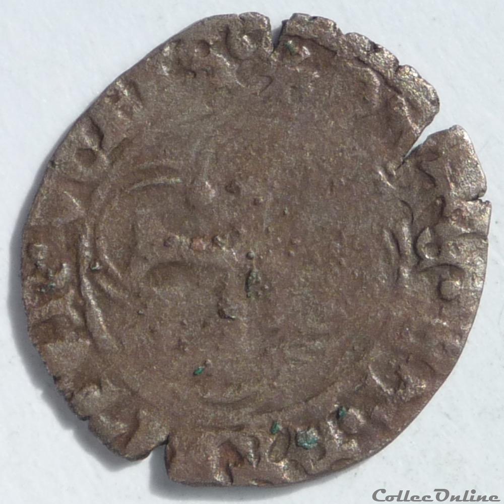 Jean II de Bourbon (1482-1503). Double tournois monnaie france feodale jean ii de bourbon 1482 1503 double tournois