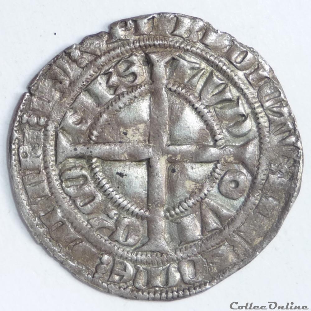 Louis II de Male (1346-1384) - Gros compagnon monnaie france feodale louis ii de male 1346 1384 gros compagnon