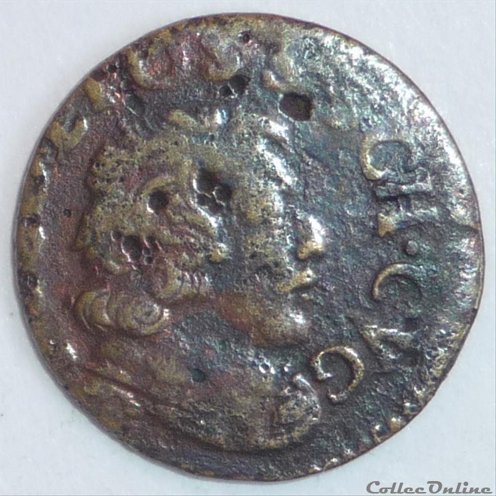 Ferdinand-Charles de Loewenstein (1644-1672). Denier tournois monnaie france feodale ferdinand charles de loewenstein 1644 1672 denier tournois