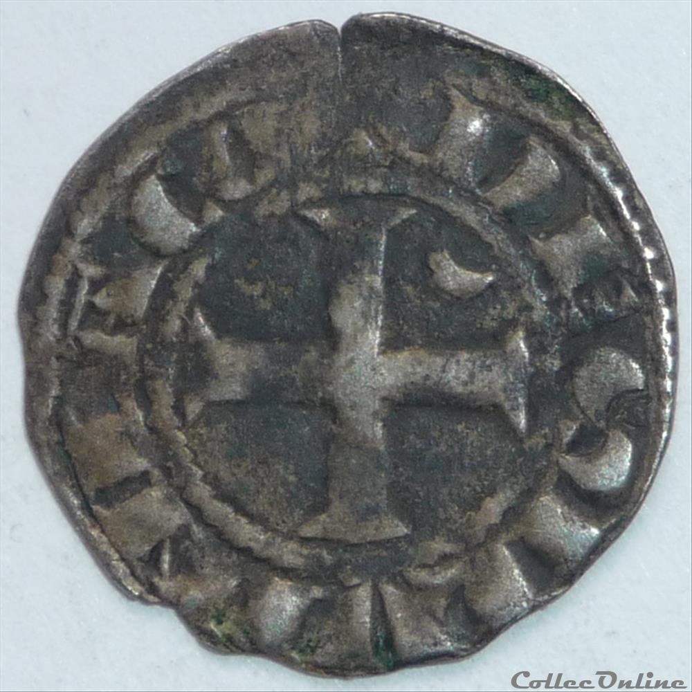 Alliance avec Archambaud X (1242-1249). Denier monnaie france feodale alliance avec archambaud x 1242 1249 denier