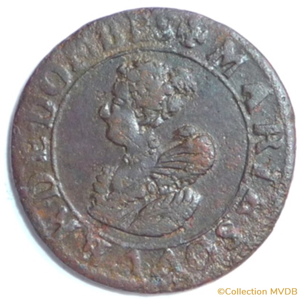 monnaies france feodales marie de montpensier 1608 1627 double tournois