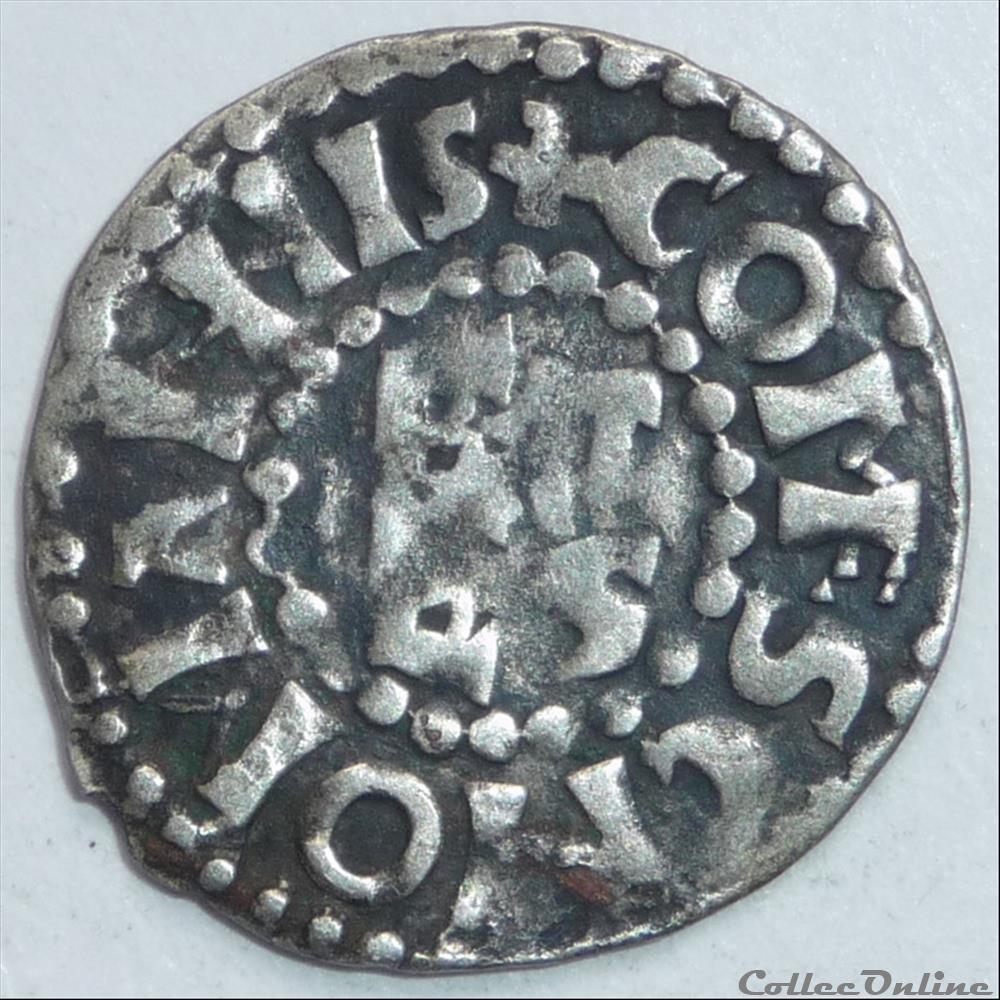 Type Herbert immobilisé ( XIIème siècle). Denier monnaie france feodale type herbert immobilise xiieme siecle denier