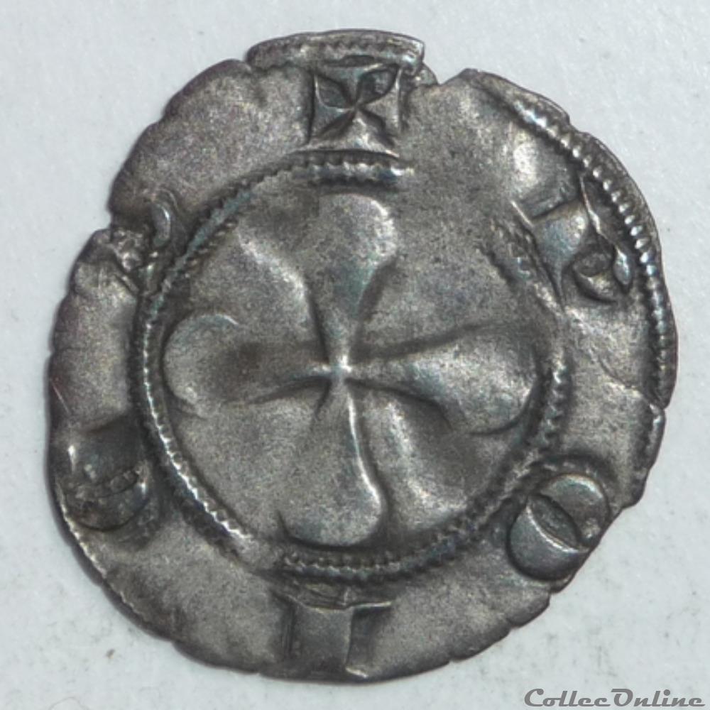 Anonymes (début du XIVème siècle). Denier monnaie france feodale anonymes debut du xiveme siecle denier
