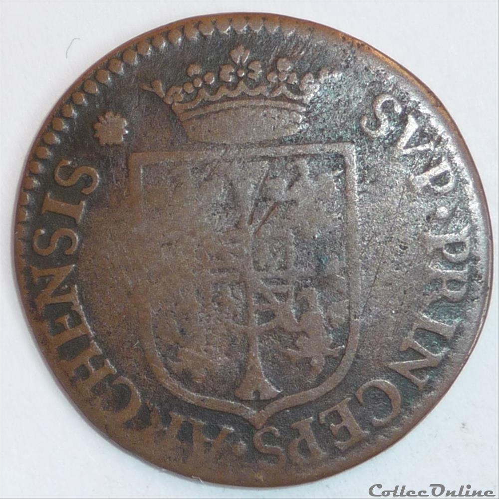 Charles 1er de Gonzague (1601-1637). Liard monnaie france feodale charles 1er de gonzague 1601 1637 liard