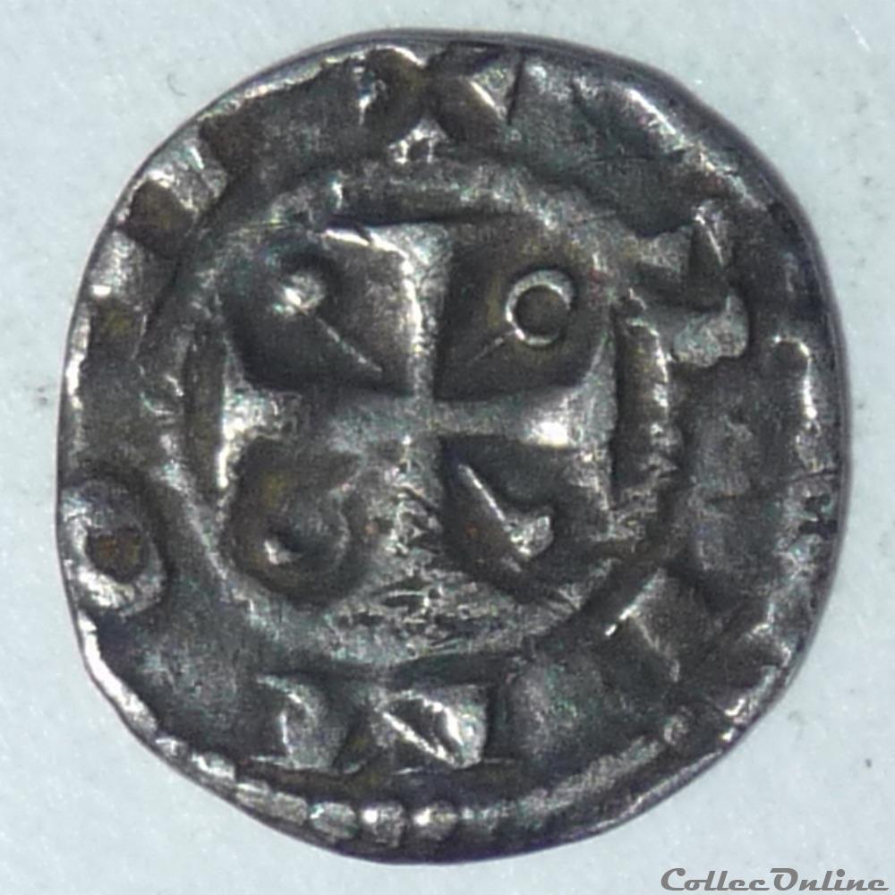 Anonymes (vers 1140-1180) . Petit denier ou maille monnaie france feodale anonymes vers 1140 1180 petit denier ou maille