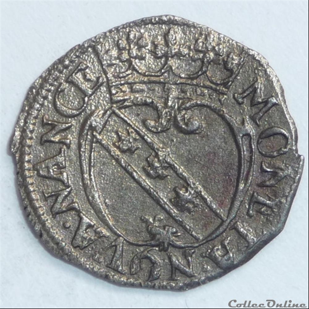 Charles IV et Nicole (1624-1625). Demi-gros monnaie france feodale charles iv et nicole 1624 1625 demi gros