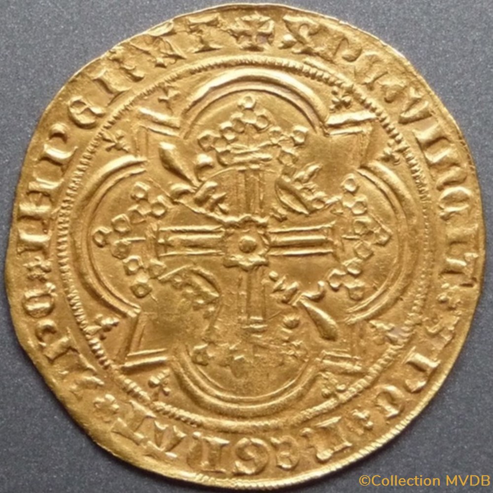 Jeanne de Naples (1362 - 1382). Reine d'or monnaies europe medievale france feodales jeanne de naples 1362 1382 reine or