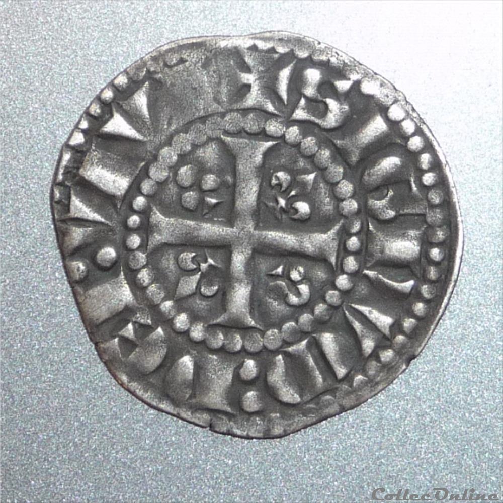 Charles de Valois (1290-1317). Coronat monnaie france feodale charles de valois 1290 1317 coronat