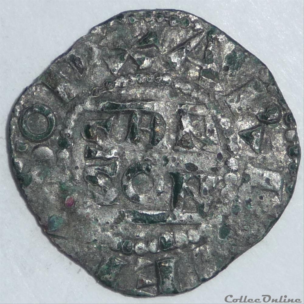 Samson de Mauvoisin (1148-1161). Denier monnaie france feodale samson de mauvoisin 1148 1161 denier