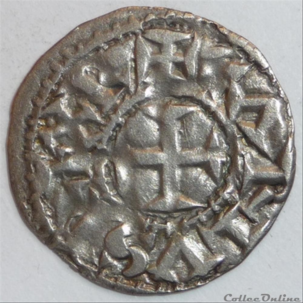Immobilisation au type de Charles le Simple (XIIème siècle). Denier monnaie france feodale immobilisation au type de charles le simple xiieme siecle denier
