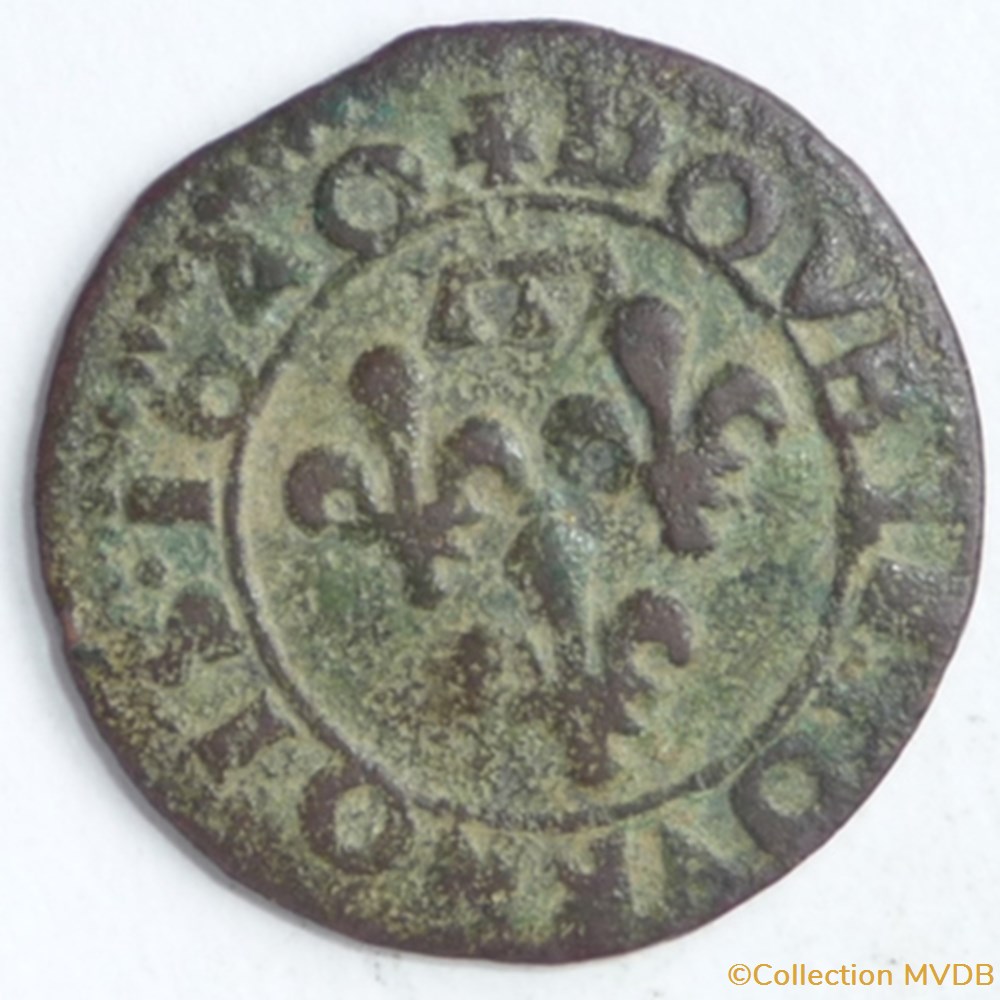 Gaston d'Orléans (1627-1650). Double tournois monnaie france feodale gaston orleans 1627 1650 double tournois