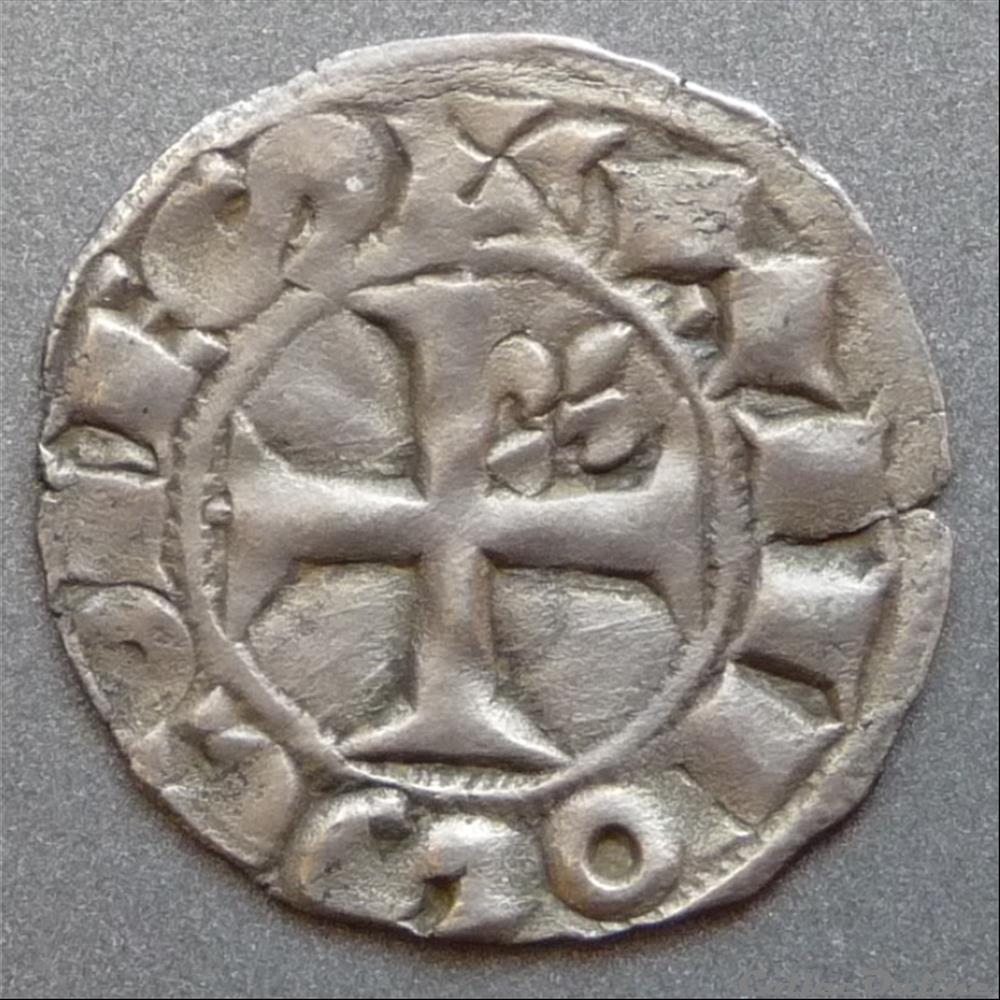 Alphonse de Poitiers (1249-1271). Denier monnaies europe medievale france feodales alphonse de poitiers 1249 1271 denier