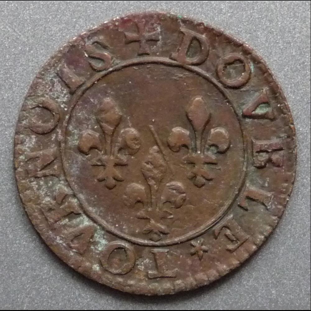 François de Bourbon-Conti (1605-1614). Double tournois monnaie france feodale francois de bourbon conti 1605 1614 double tournois