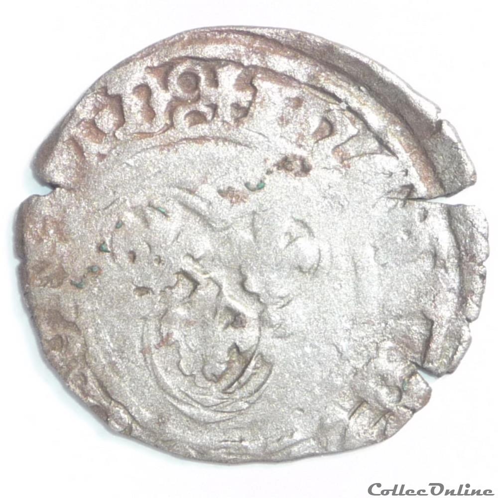 Jean II de Bourbon (1482-1503). Double tournois monnaie france feodale jean ii de bourbon 1482 1503 double tournois