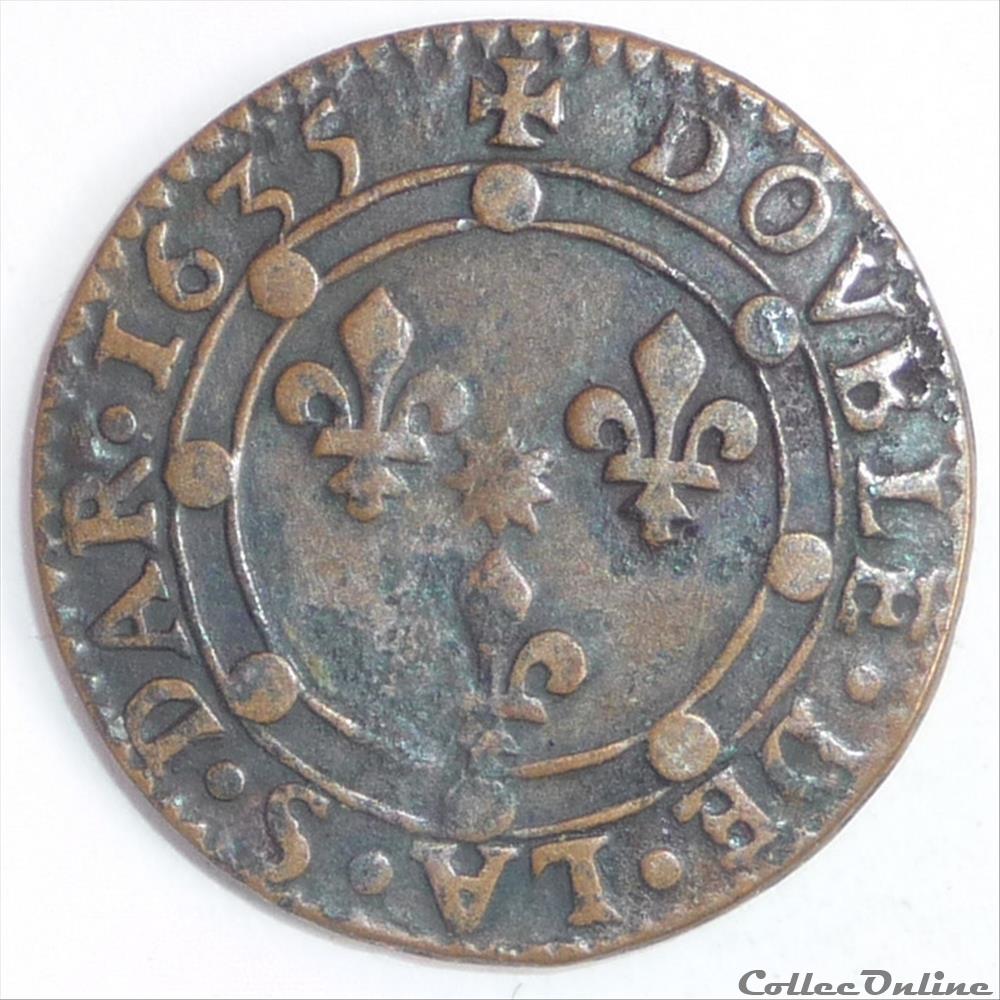 Charles 1er de Gonzague (1601-1637). Double tournois monnaie france feodale charles 1er de gonzague 1601 1637 double tournois