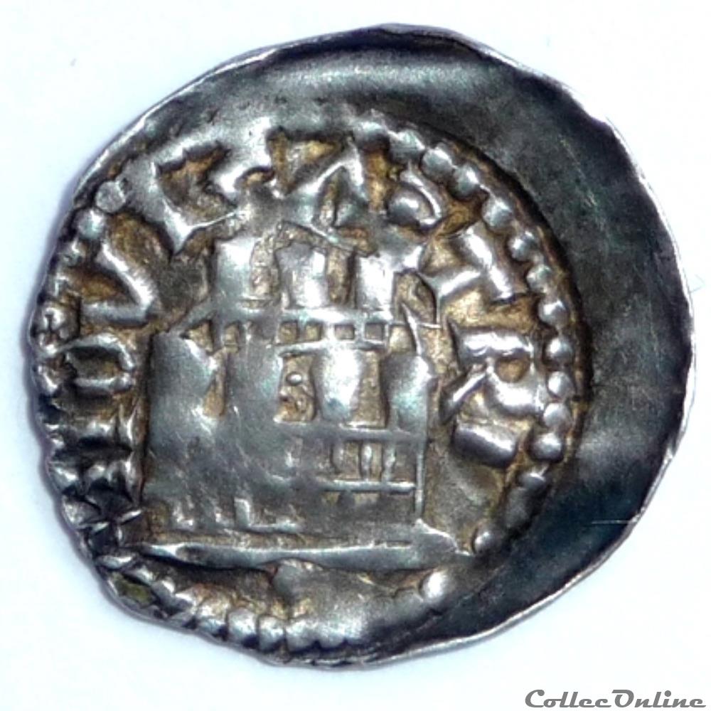 Simon II (1176 - 1206). Denier monnaies france a feodales simon ii 1176 1206 denier