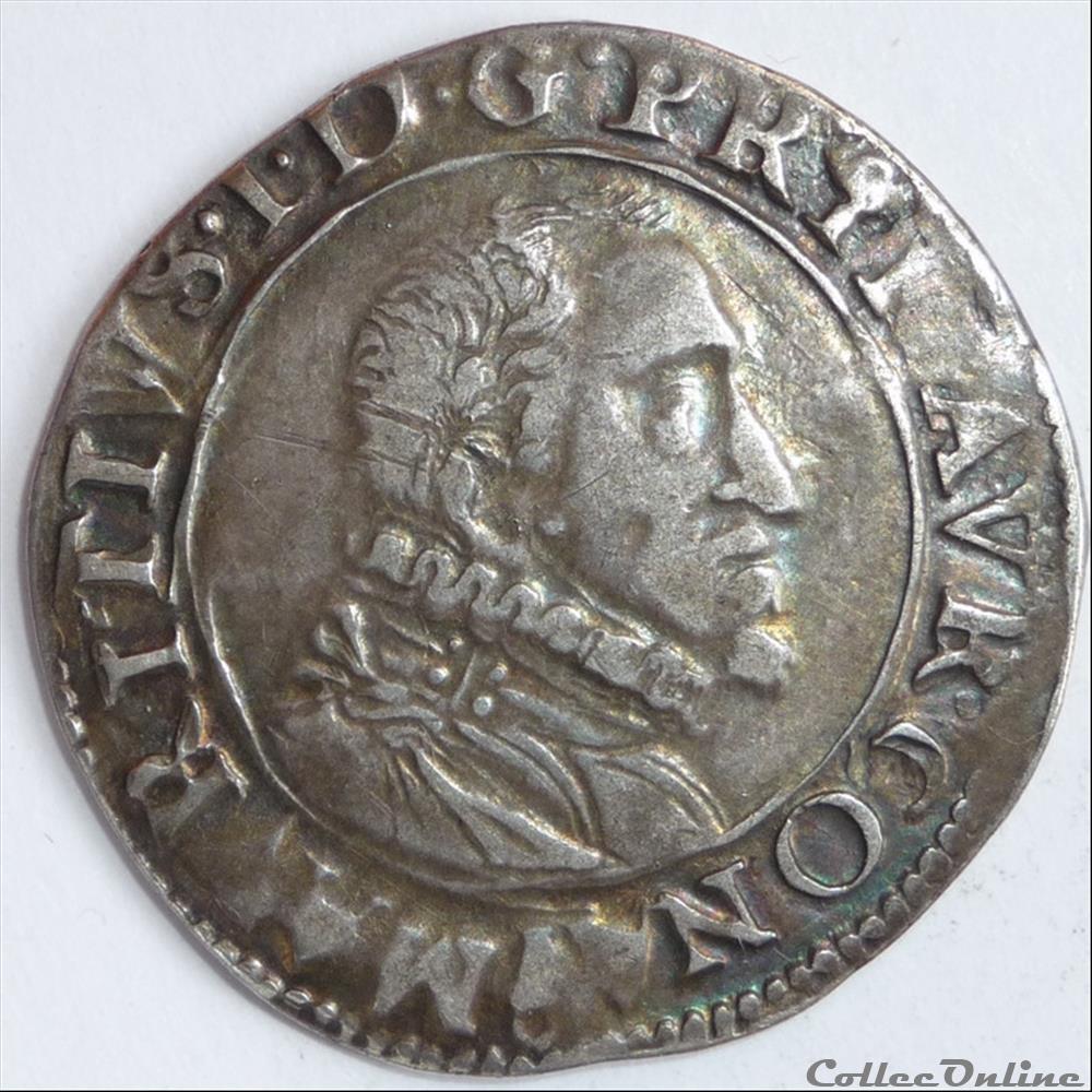 Maurice de Nassau (1618-1625). Demi-franc monnaie france feodale maurice de nassau 1618 1625 demi franc