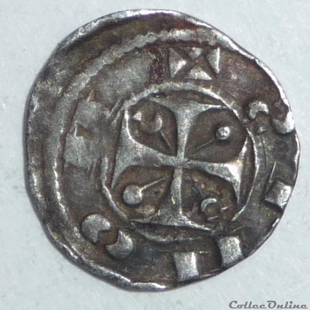 Anonymes (vers 1140-1180) . Petit denier ou maille monnaie france feodale anonymes vers 1140 1180 petit denier ou maille