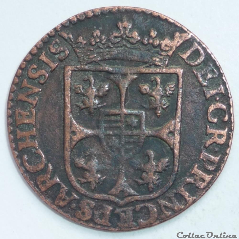 Charles 1er de Gonzague (1601-1637). Liard monnaie france feodale charles 1er de gonzague 1601 1637 liard