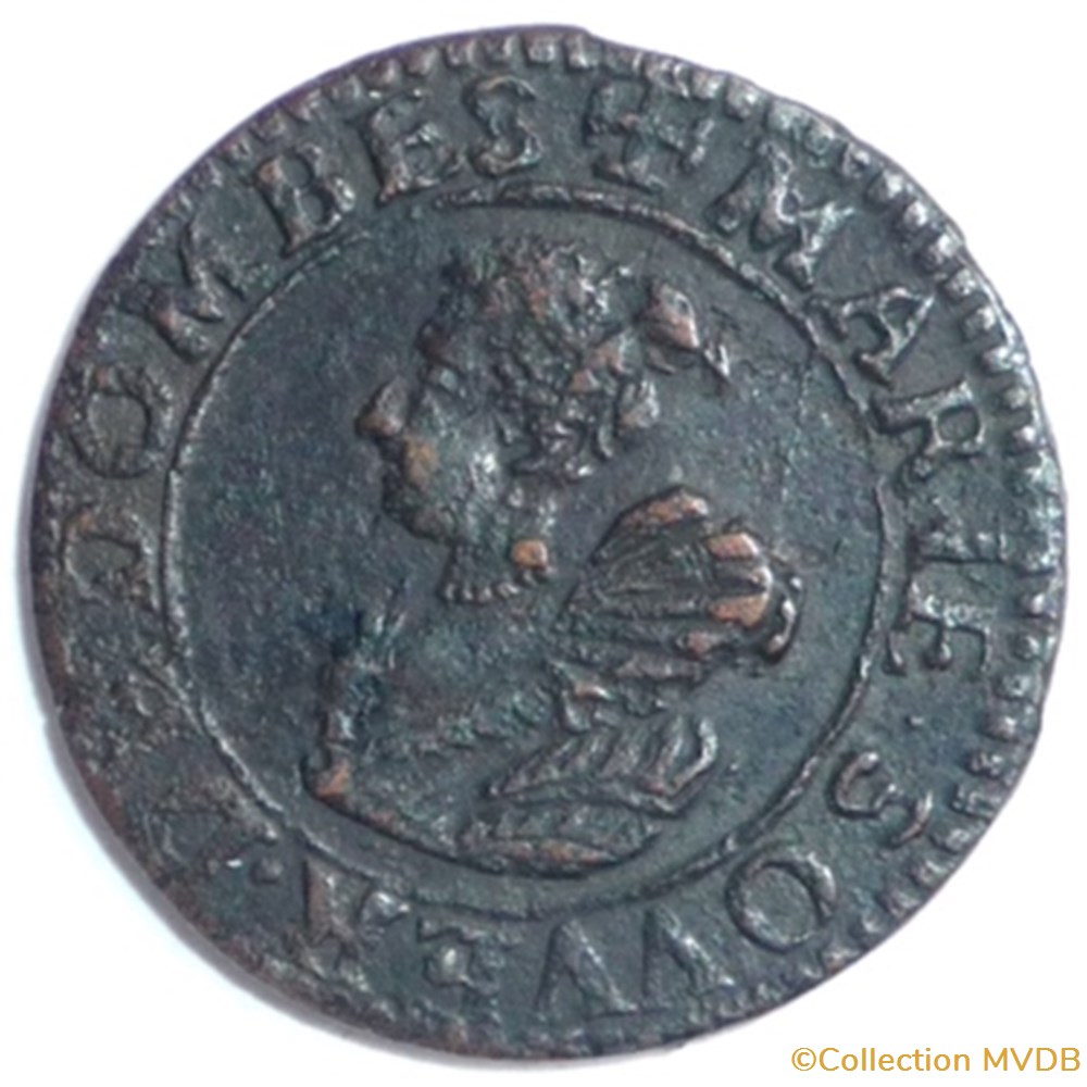 monnaies france feodales marie de montpensier 1608 1627 double tournois