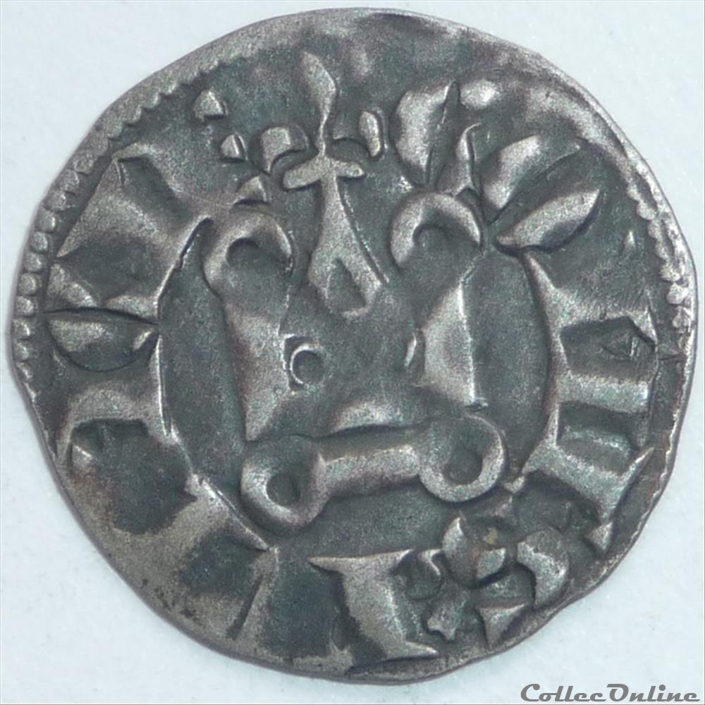 Charles 1er d' Anjou (1246-1285). Denier monnaie france feodale charles 1er anjou 1246 1285 denier