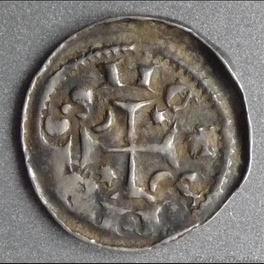 Adhémar de Monteil (1327-1361). Denier monnaie france feodale adhemar de monteil 1327 1361 denier