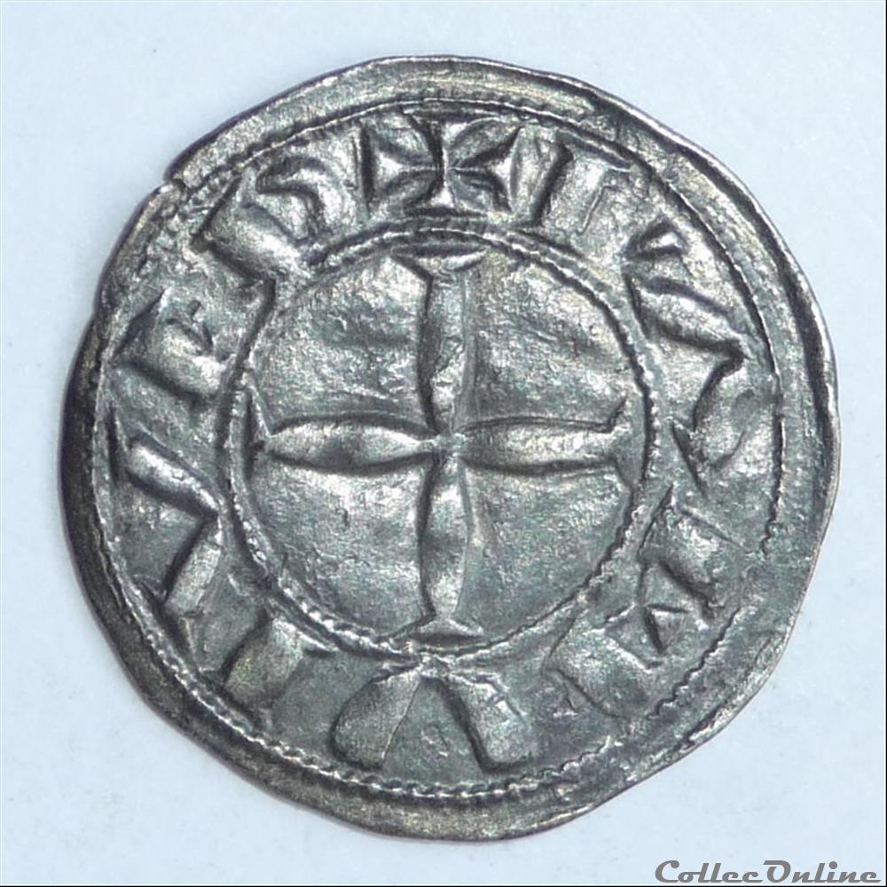 Au nom déformé de Raimond (XII/XIIIème siècle). Denier monnaies europe medievale france feodales au nom deforme de raimond xii xiiieme siecle denier