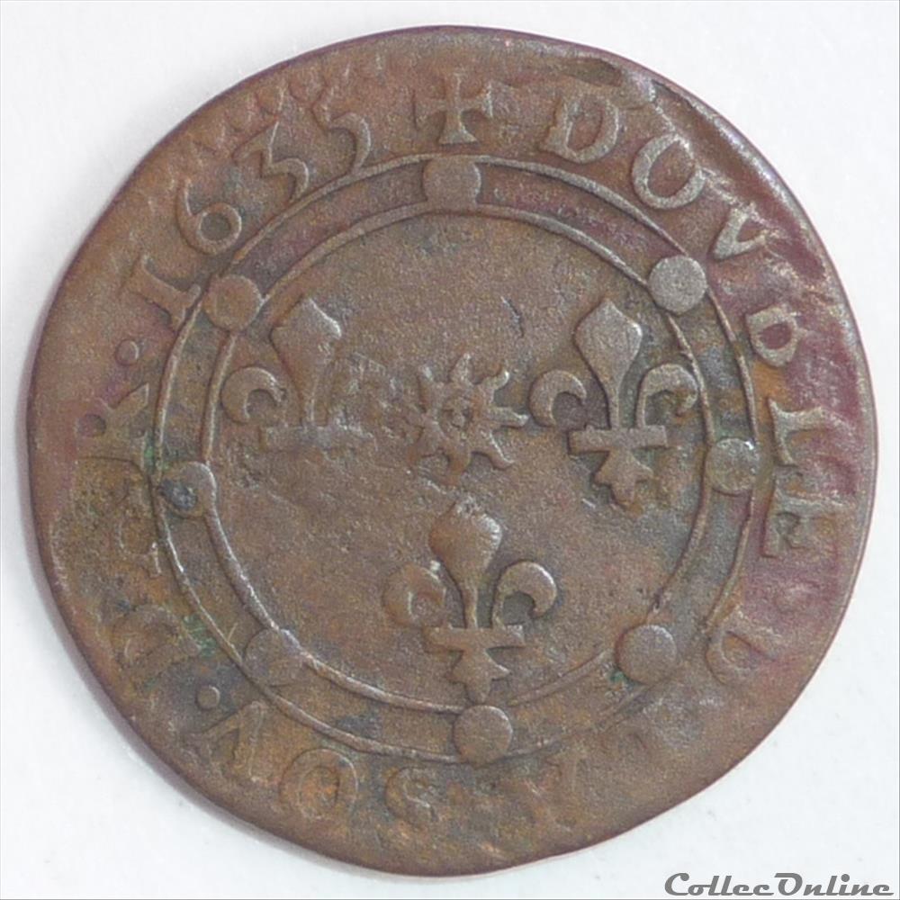 Charles 1er de Gonzague (1601-1637). Double tournois monnaie france feodale charles 1er de gonzague 1601 1637 double tournois