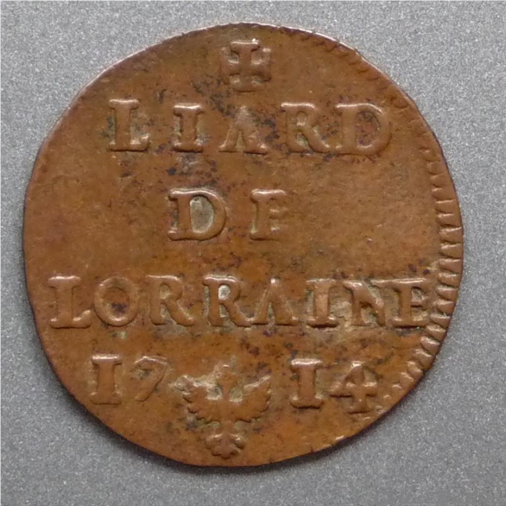 Léopold 1er (1690-1729). Liard monnaie france feodale leopold 1er 1690 1729 liard