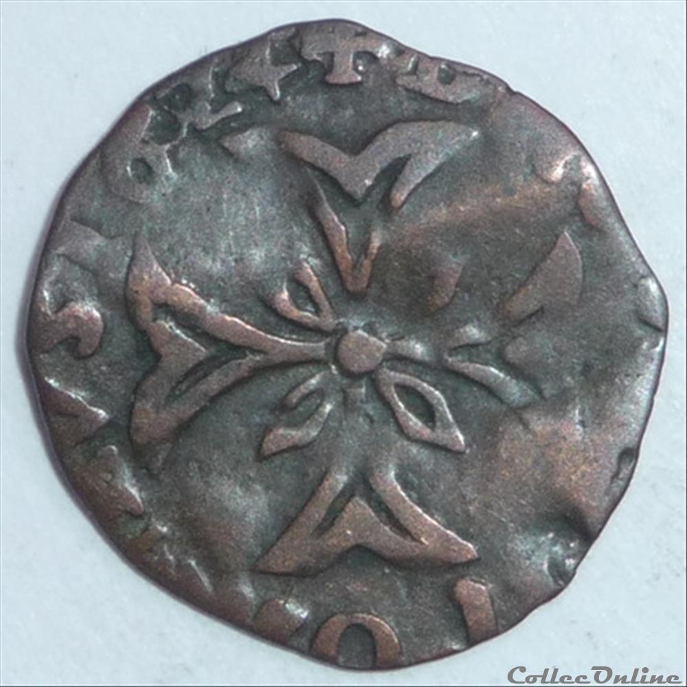 Marie de Montpensier (1608-1627). Liard monnaie france feodale marie de montpensier 1608 1627 liard