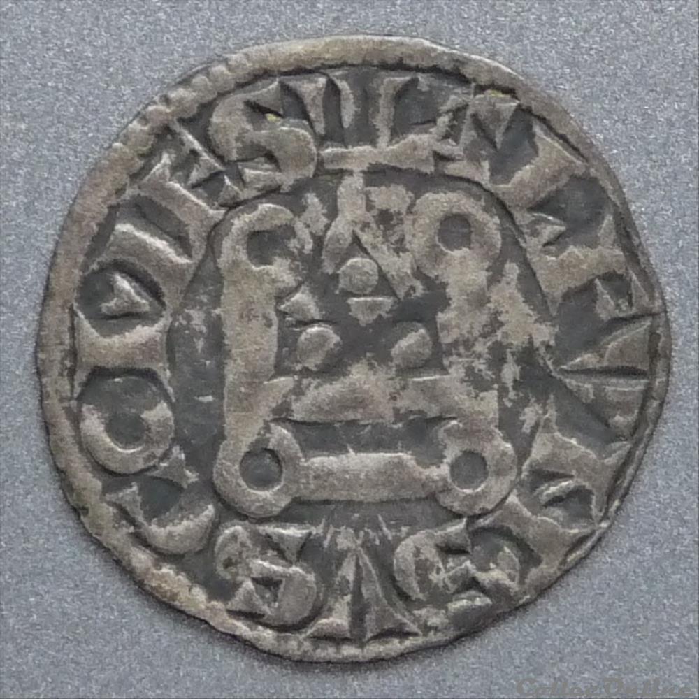 Alphonse de Poitiers (1241-1271). Denier monnaie france feodale alphonse de poitiers 1241 1271 denier