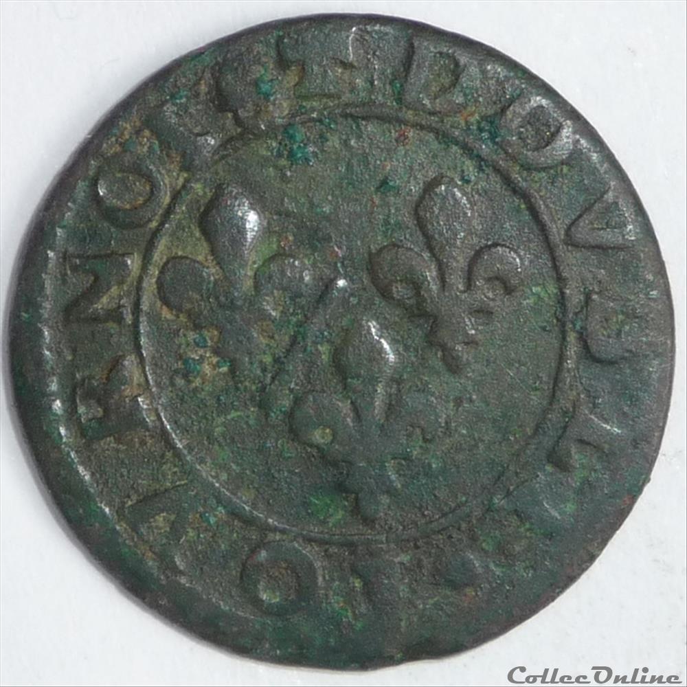 François de Bourbon-Conti (1605-1614). Double tournois monnaie france feodale francois de bourbon conti 1605 1614 double tournois
