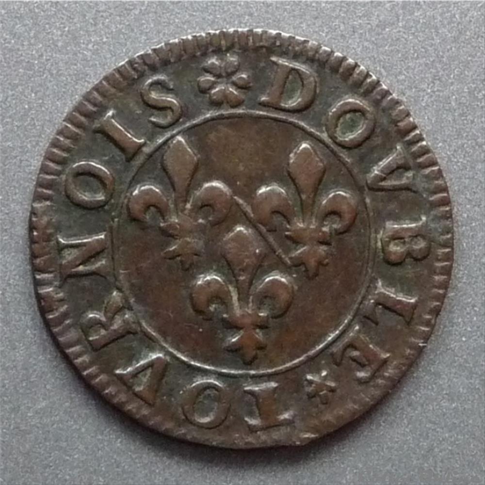 François de Bourbon-Conti (1605-1614). Double tournois monnaie france feodale francois de bourbon conti 1605 1614 double tournois