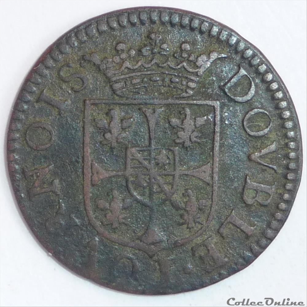 Charles 1er de Gonzague (1601-1637). Double tournois monnaie france feodale charles 1er de gonzague 1601 1637 double tournois