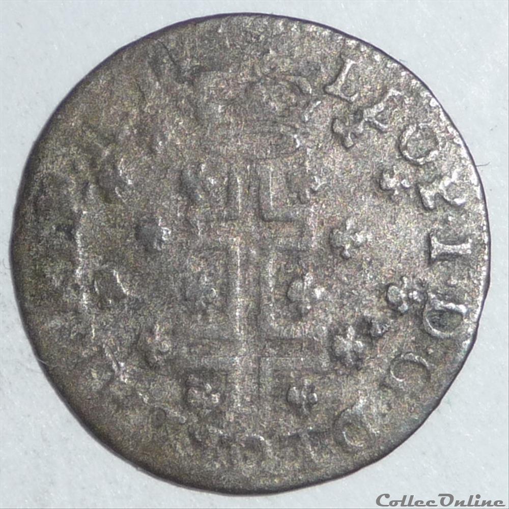 Léopold 1er (1690-1729). Quinze deniers monnaie france feodale leopold 1er 1690 1729 quinze deniers