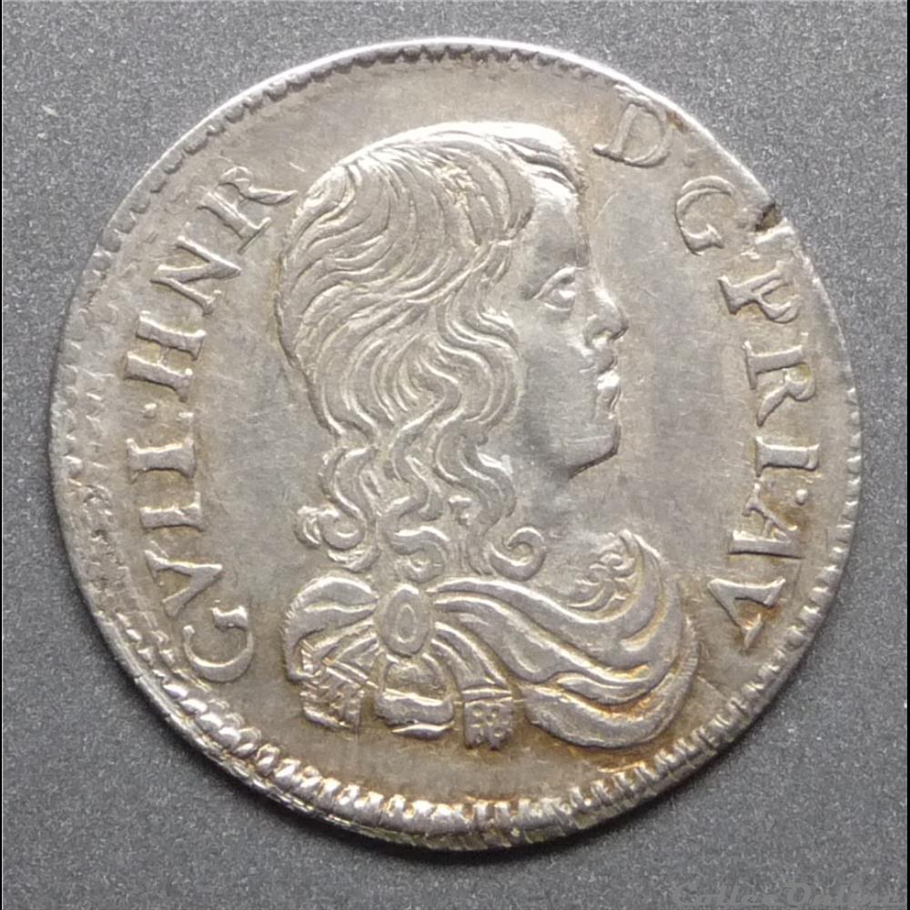 monnaie france feodale guillaume henri de nassau 1650 1702 douzieme ecu