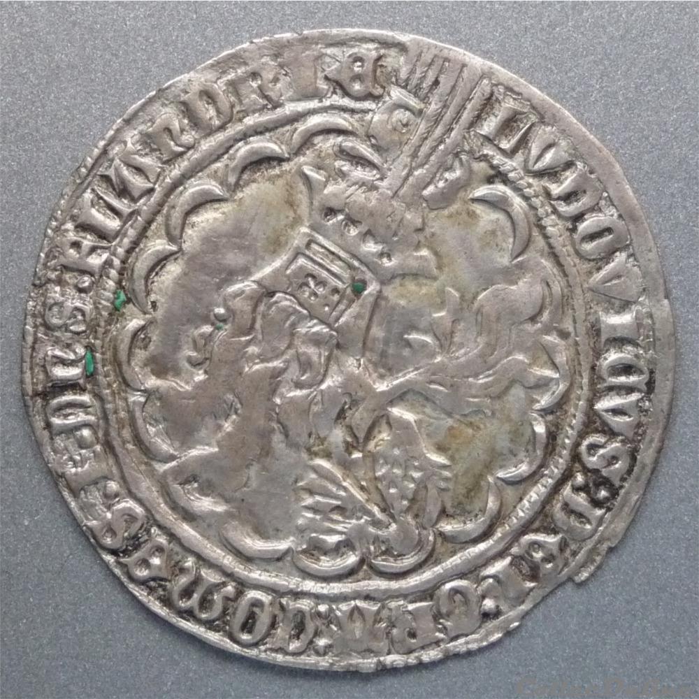 Louis II de Male (1346-1384) - Double gros dit botdrager monnaie france feodale louis ii de male 1346 1384 double gros dit botdrager