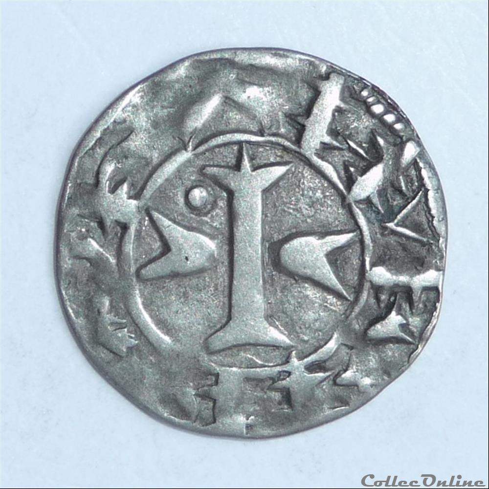 Anonyme (XIIème & XIIIéme siècle). Denier monnaie france feodale anonyme xiieme xiiieme siecle denier