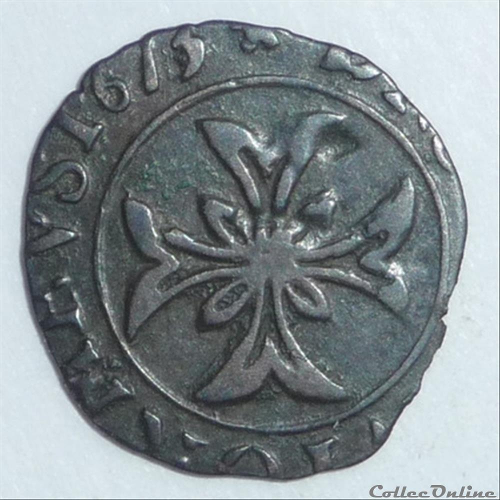 monnaie france feodale anne marie louise orleans 1650 1693 liard