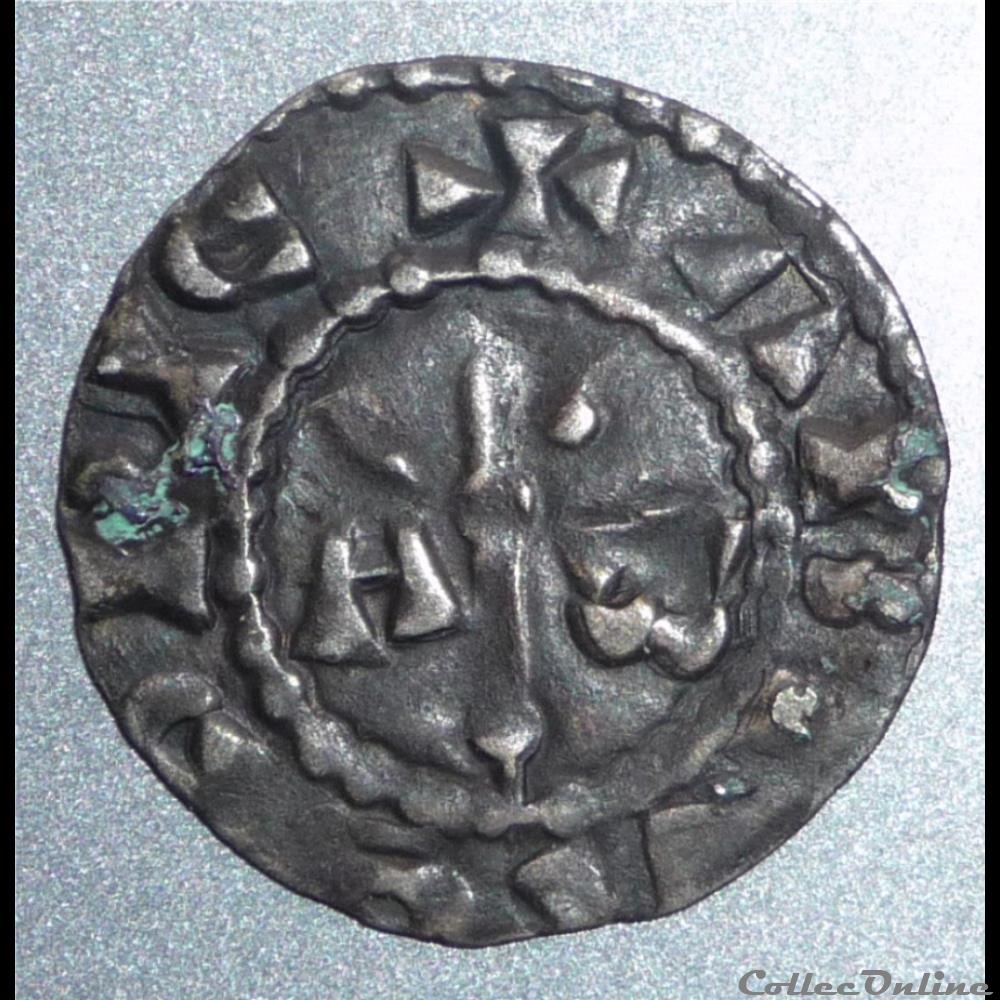 Anonymes (environ 1120-1140). Denier monnaie france feodale anonymes environ 1120 1140 denier