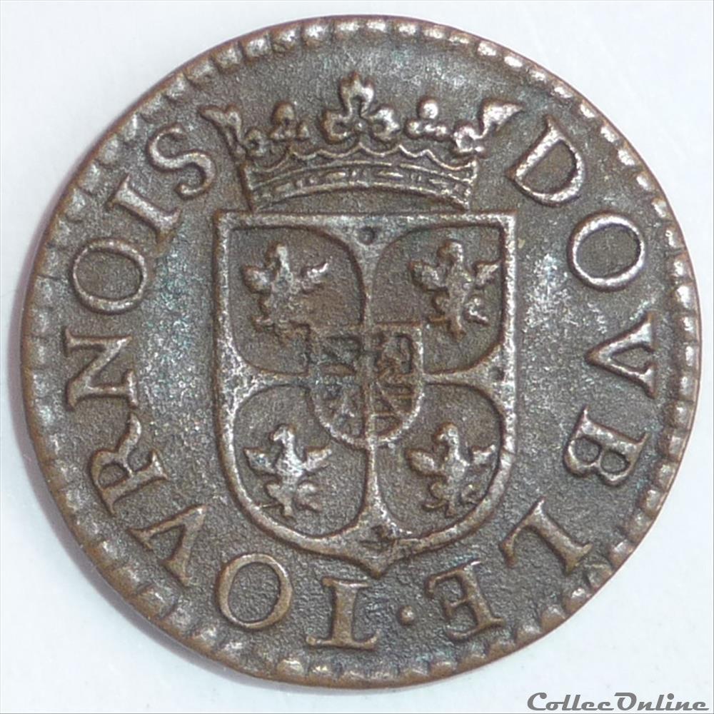Charles 1er de Gonzague (1601-1637). Double tournois monnaie france feodale charles 1er de gonzague 1601 1637 double tournois