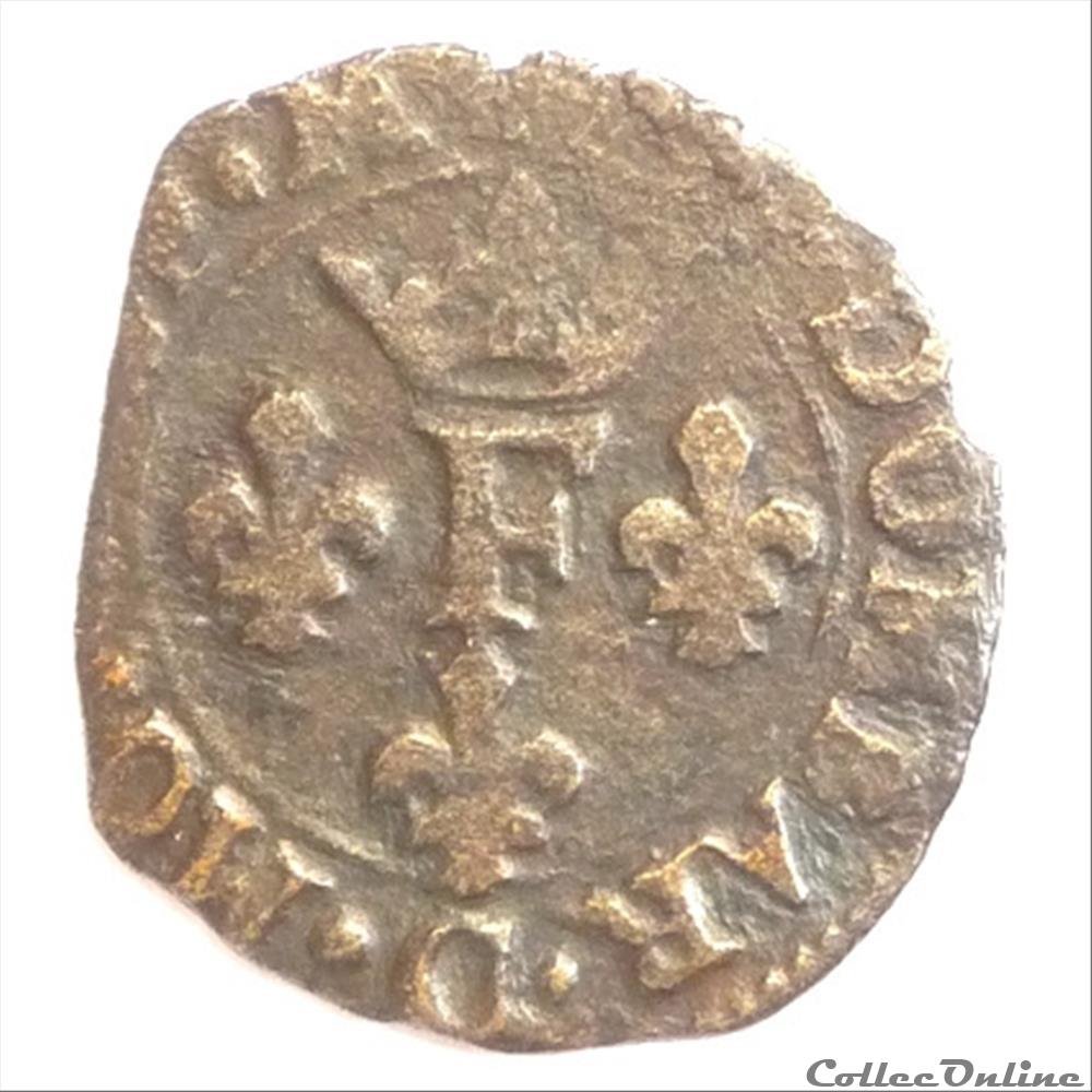 François II de Montpensier (1582-1592). Liard monnaie france feodale francois ii de montpensier 1582 1592 liard