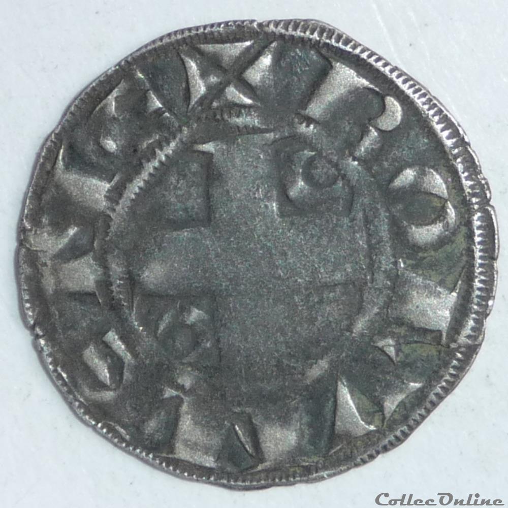 Renaud de Dammartin (1191-1227) . Denier monnaie france feodale renaud de dammartin 1191 1227 denier