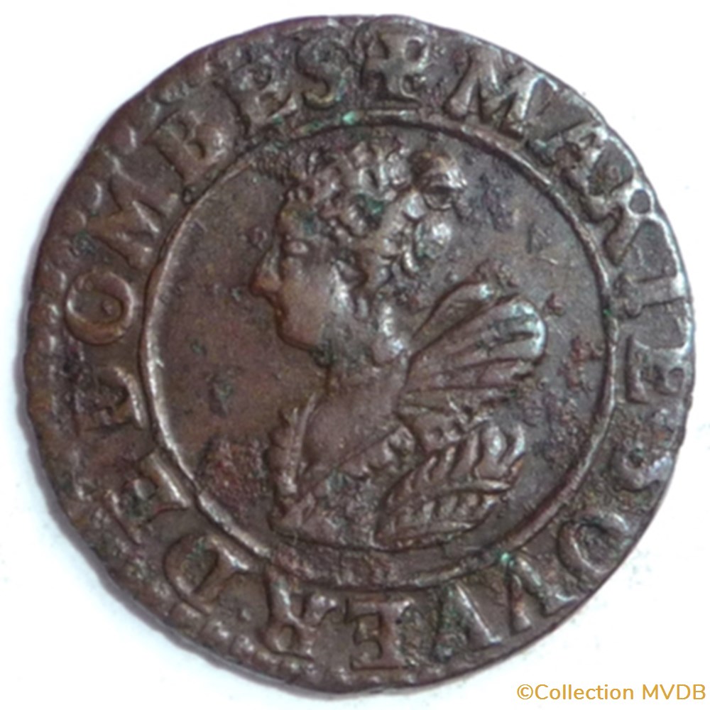 monnaies france feodales marie de montpensier 1608 1627 double tournois