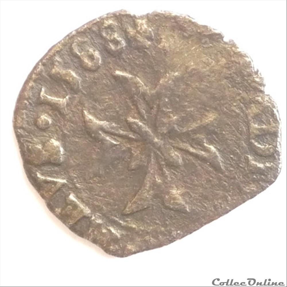 François II de Montpensier (1582-1592). Liard monnaie france feodale francois ii de montpensier 1582 1592 liard