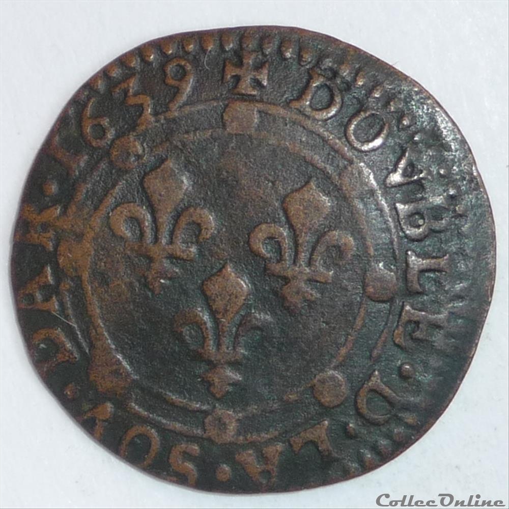 monnaie france feodale charles ii de gonzague 1637 1665 double tournois