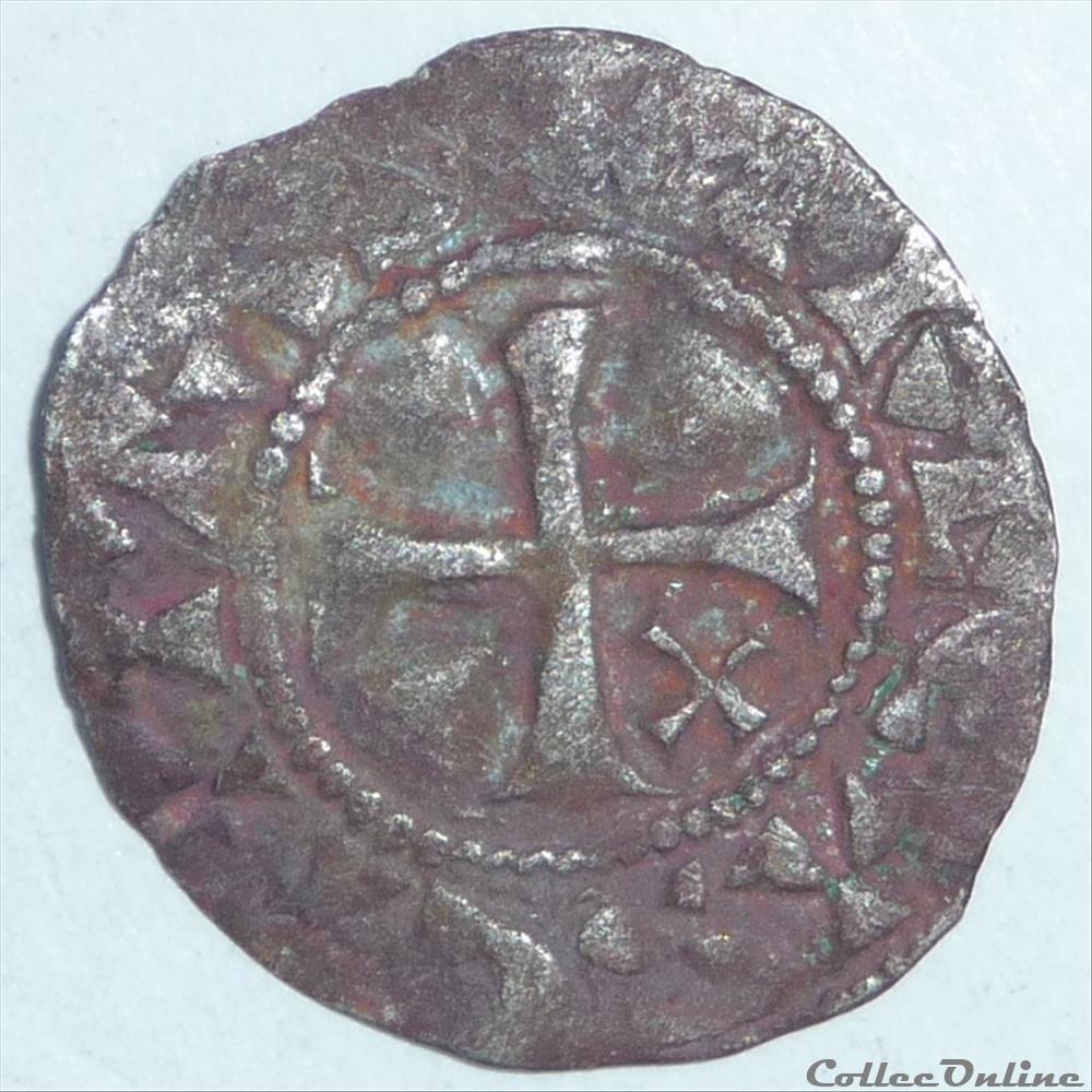 Hugues 1er (1093-1125). Denier monnaie france feodale hugues 1er 1093 1125 denier