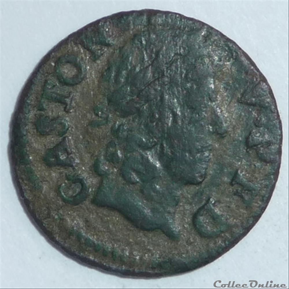 Gaston d'Orléans (1627-1650). Denier tournois monnaie france feodale gaston orleans 1627 1650 denier tournois