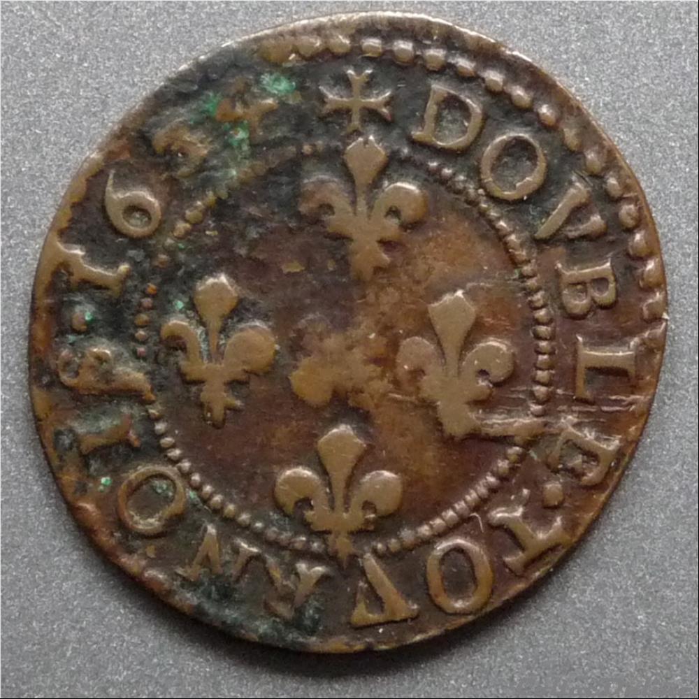 Jean-Théodore de Loewenstein (1611-1644). Double tournois monnaies france feodales jean theodore de loewenstein 1611 1644 double tournois